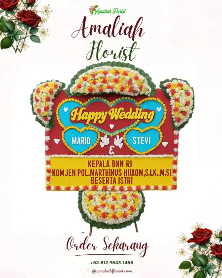 Papan Bunga Pernikahan Purbasari
